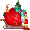 Santa Grinch and Sleigh with Max Christmas Inflatable